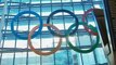 Olympic rings greet passengers at Heathrow