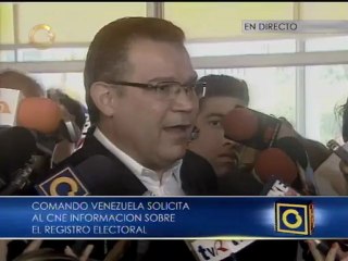 Comando Venezuela exige respuesta sobre impugnación al Registro Electoral