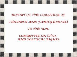 UN REPORT DETAILS ISRAELI GOV'T CRIMES AGAINST CHILDREN