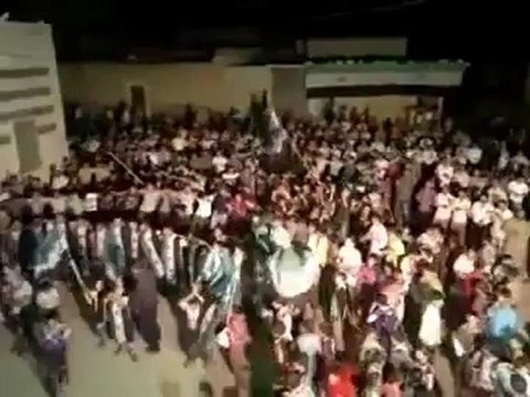 Syria فري برس حلب بزاعة مسائية في ساحة الشهيد حسين الأحمد 20 06 2012 Aleppo