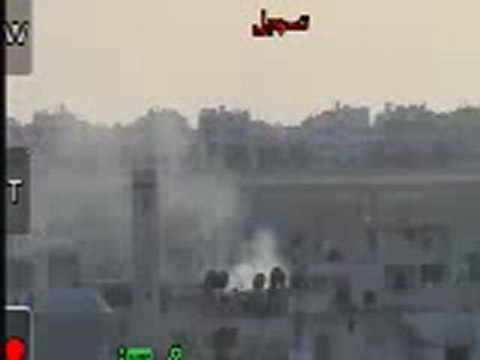 Syria فري برس حماه المحتلة طريق حلب تصاعد الدخان من المنازل 2012 6 19 Hama