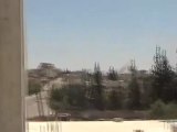 Syria فري برس حمص الرستن الصواريخ تتساقط واعمدة الدخان تتصاعد 20 6 2012 Homs