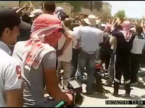Syria فري برس حماه المحتلة مظاهرة في مدينة سلمية احتجاجا على احتفاظ النظام بجثمان الشهيد ملهم رستم 20 6 2012 ج1 Hama