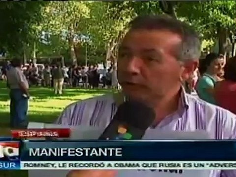 Protestan contra los recortes sociales en España