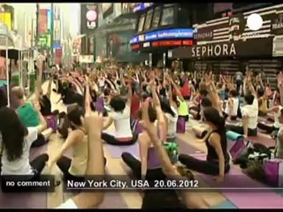 Cours de Yoga à Times Square - no comment