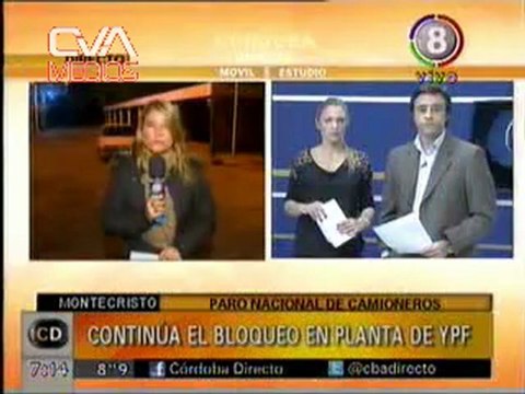 Canal 8 - Córdoba Directo - Bloqueo en la planta de YPF 21.06.2012