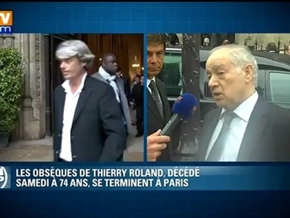 Obsèques de Thierry Roland : Eugène Saccomano déplore la perte de son "copain"