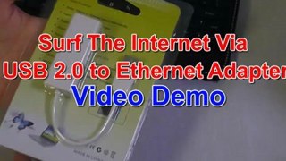 surf the internet via usb 2.0 enternet adapter video demo