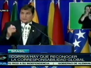 Correa y Morales hablaron sobre ambiente en Río+20