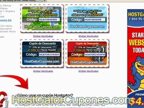 CUPONES HOSTGATOR Hosting por 1 Centavo