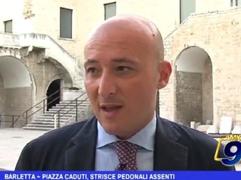 Barletta | Piazza caduti, strisce pedonali assenti