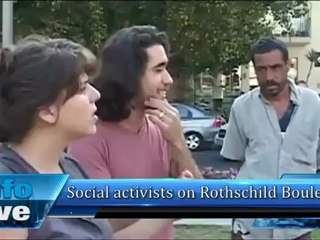 Social activists on Rothschild Boulevard