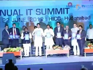 Advantage AP Annual IT Summit 2012, Hicc, Hyderabad, Kiran Kumar Reddy, Sachin Pilot, hybiz.tv