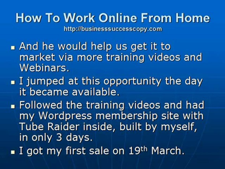How to Work Online From Home