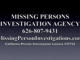 PASADENA PRIVATE INVESTIGATOR & MISSING PERSONS SPECIALIST IN PASADENA, CALIFORNIA