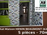 A vendre - maison - HENIN BEAUMONT (62110) - 5 pièces - 70m