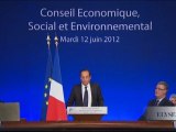 Discours devant le Conseil Economique, Social et Environnemental