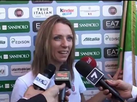 Valentina Vezzali, portabandiera azzurra a Londra