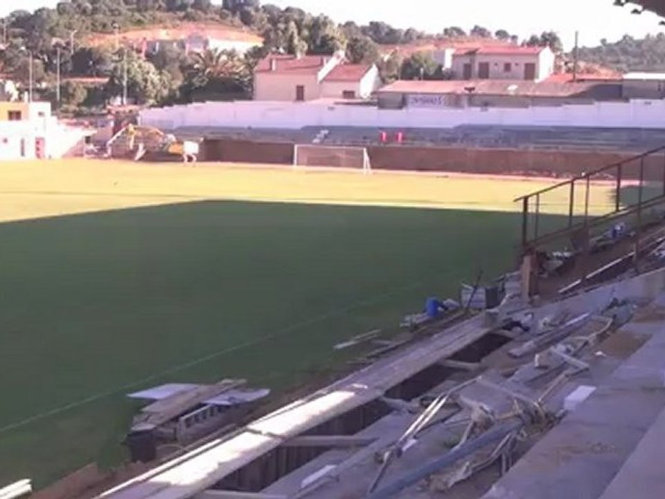 Travaux stade Ange Casanova le 22 juin 2012