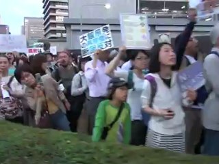 Manifestation Japonais contre la centrale nucléaire!（2012.6.22 18:50-19:00）