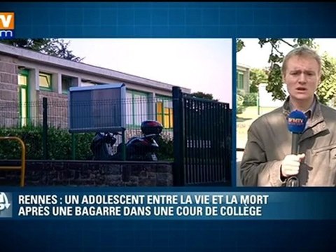 Le jeune collégien de Rennes en état de mort clinique