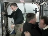 [STS-135] Hatch Opening Between Atlantis & ISS