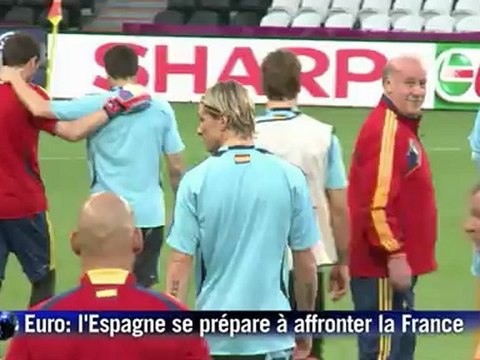 Euro: l'Espagne se prépare à affronter la France