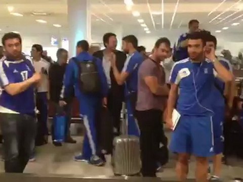 Οι παίκτες στο αεροδρόμιο