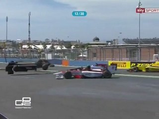 GP2 Valencia 2012 Race 1 Huge crash Crestani