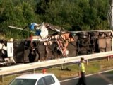 Eight Czechs killed, dozens injured in Croatia bus crash.