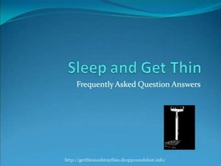 FAQ 9 Sleep & Weight Loss FAQ 9 Answer 💤