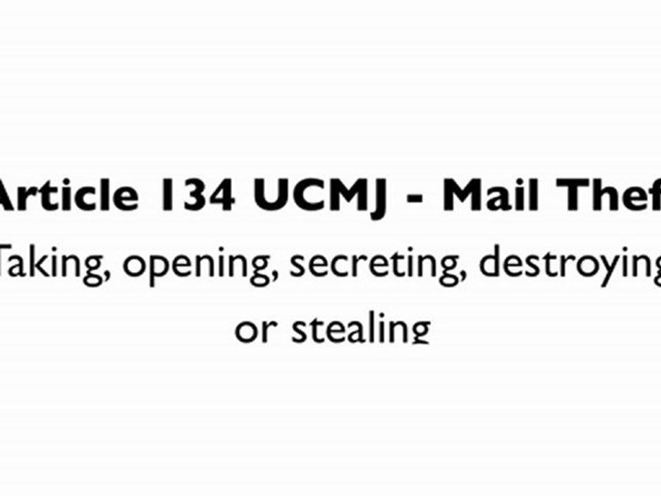 Court Martial Defense Lawyers - Mail Crimes Max Punishment