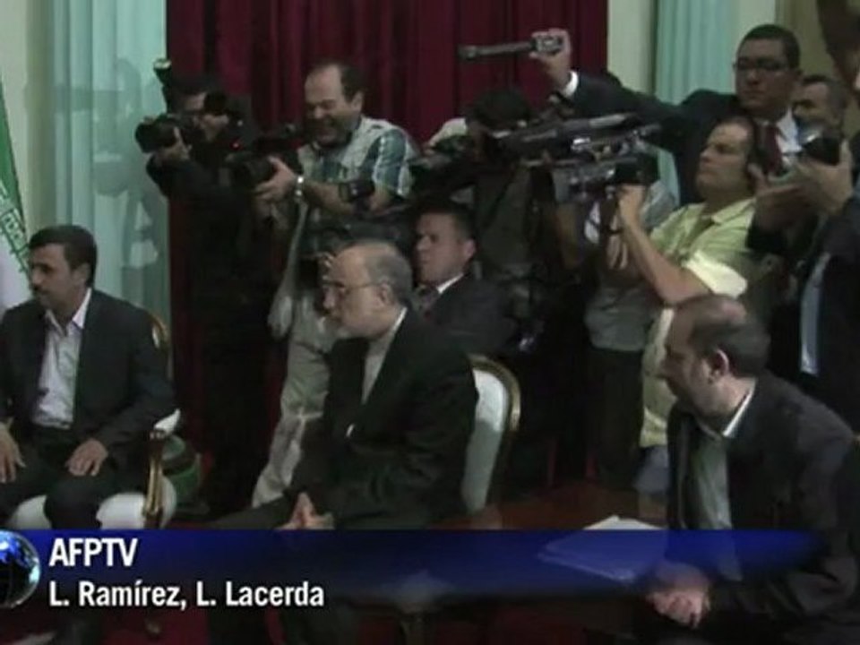 Ahmadinejad y Chávez en Venezuela