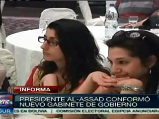 Al Assad conforma su nuevo gabinete