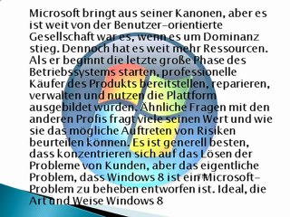 DAS PROBLEM MIT DER LÖSUNG VON WINDOWS 8