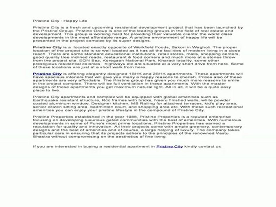 Pristine City : Happy Life - Protiger.com