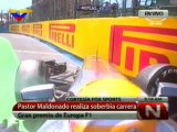 (VÍDEO) Pastor Maldonado estuvo cerca del podio, pero Hamilton lo impidió