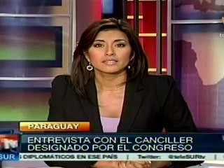 Nuevo canciller de Paraguay niega golpe de Estado