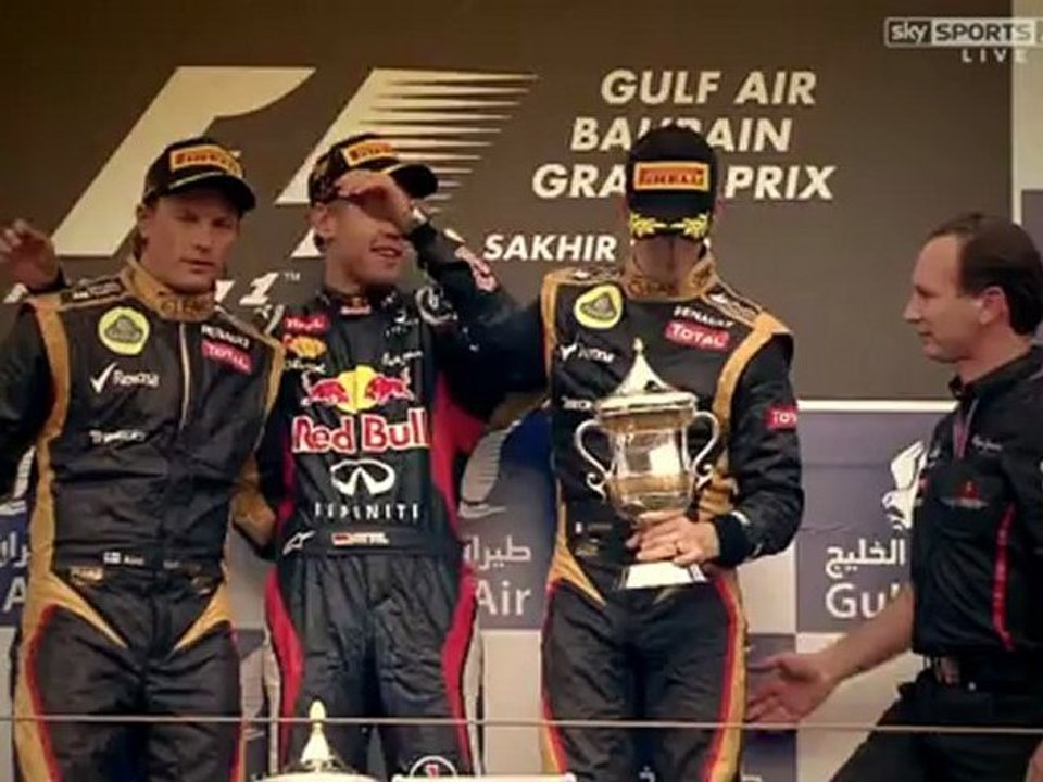 Lotus special with Kimi Raikkonen, Romain Grosjean and Eric Boullier