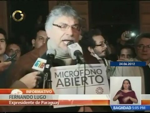 Fernando Lugo denuncia golpe de Estado parlamentario en Paraguay