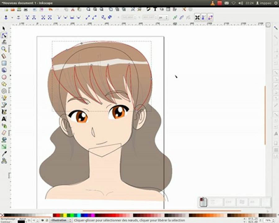 Tuto inkscape : réalisation d'un visage féminin (manga)