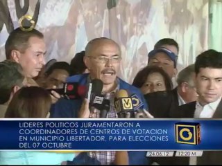 Juramentan en Caracas a coordinadores de centro de votación para comicios del 7-0