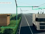 Elektrik hattı ile çalışan kamyon