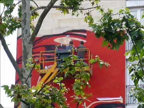 Shepard Fairey & Obey Giant crew in Paris - Rise Above Rebel - Rue Jeanne d'Arc