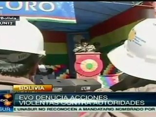 Download Video: Evo denuncia acciones violentas contra autoridades