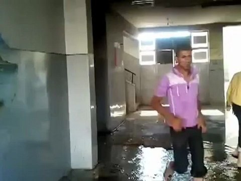 Syria فري برس حلب الباب حرق مدرسة طه عبدالرؤوف من قبل الأمن 24 6 2012 Aleppo