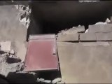 Syria فري برس حمص تلبيسة الدمار الذي حل بأحد المنازل نتيجة القصف 24 6 2012 Homs