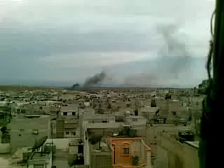 Syria فري برس حماه المحتلة قصف على طريق حلب 23+6+2012 Hama