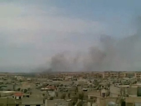 Syria فري برس حماه المحتلة تجدد القصف على الحي طريق حلب 23+6+2012 Hama