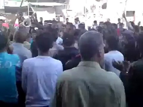 Syria فري برس ريف دمشق وادي بردى ديرقانون مظاهرة الاحراربعد تشيع الشهداء 23 6 2012 Damascus
